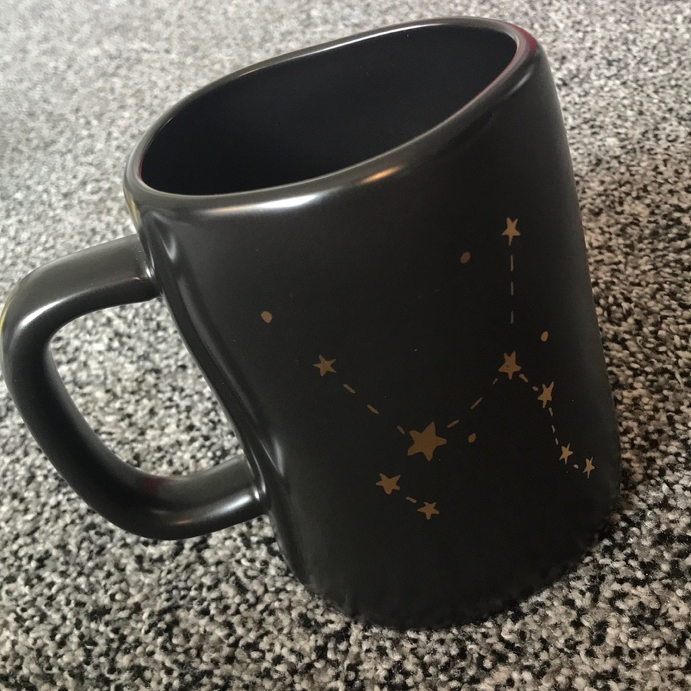 RARE! Rae Dunn Zodiac Sign SAGITTARIUS black mug